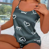 Women Ice Silk Pajamas Sleepwear Pajama Set Camisole Shorts Gray Pink Low Cut Comfortable Casual Summer
