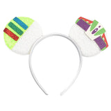 Disney Festival Party Cosplay Mouse Ears Headband 3.3" Ears Glitter Hairband Without Bow For Boys DIY Cartoon Hair Accessories