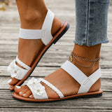 Women's Sandals  New Summer Casual Open-toed Women's Flats Fashion Floral Design Casual Comfortable Women's Sandals