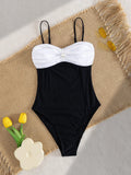 2026 One Piece Swimsuit With Cover Up Trend Swimsuit Women Swimwear Black Swim Suit Bodysuit Bathing Suit Beach Wear