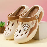 2026 Summer Sandals For Women Platform Shoes Thick Sole Cute DIY Paw Girls Street Beach Slippers Soft EVA Female Fashion Clogs