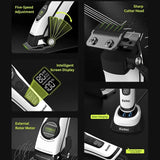 Kemei 1593 Barber Professional Hair Clipper Rechargeable Trimmer Electric Hair Cutting Machine External Rotor Brushless Motor