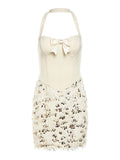 SUMMER NEW WOMEN'S SEQUIN DRESS, ELEGANT SEXY HALTER DESIGN HOT GIRL OUTFIT, ESSENTIAL SHORT DRESS FOR PARTY AND GATHERING