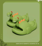 Women Dinosaur Slippers Summer Outdoor Indoor Shoes Soft Sole Non Slip Funny Slides Parent Children Home Floor Footwear