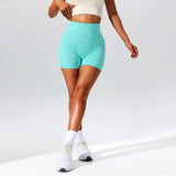 Trendy Sexy Leopard Women Yoga Shorts Seamless Sportswear Woman Gym Workout Shorts Fitness High Waist Tummy Control Leggings