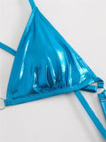 Sexy Extreme String Monokini Micro Bikini Swimsuit Women Shiny Y2K Swimwears Beach Trikini Backless Bathing Suit Vacation Outfit