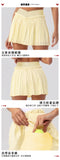 2026 Summer Tennis Short Skort Women Quick Drying High Waist and Abdominal Compression Lace Ruffles Yoga Golf Pleate Mini Skirt