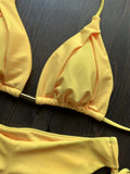 New Solid Color Bikini Set 2026 Women's Swimsuit Hanging Neck Rope Split Swimsuit 2-piece Set Summer Beachwear