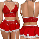 Erotic Hot Cosplay Uniform Fairy Ultra Sexy Seamless Bra Kit Garter Set Maid Dress Sex Outfits Costume Pajamas Thongs Set