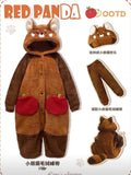 Adult Raccoon Cosplay Costume Robes Kigurumi Unicorn Onesie Anime Nightgown Halloween Cartoon Bear Pajamas Winter