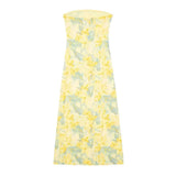 2024 Dress For Women Summer Chic Print Mesh Sleeveless Sexy Side Slit Slim Dresses Wild Beach Resort Style Woman Dress