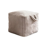 Space Saver Flannel Clothing Storage Bag Soft with Handle Storage Bag Comfortable Fluffy Filled Stool Storage Artifact