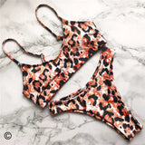 14 Color S - XL Sexy Leopard Bikini Women Swimwear Female Swimsuit Two-Pieces Bikini Set Brazilian Bather Bathing Suit Swim V871