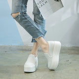 women flat platform canvas shoes canvas flats women casual shoes girls Student thick soled Loafers Lady Slip on 789