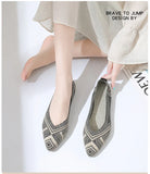 Elegant Leopard Knitted Ballet Flats Woman Pointed Toe Mesh Moccasins Ladies Fashion Walking Loafers Slip-on Soft Driving Shoes