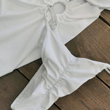 Sexy Shell Bikini Set With Skirt Women Two-Pieces Swimsuit 2024 New High Fork Skirt Set Biquini Swimwear For Girl Clothing