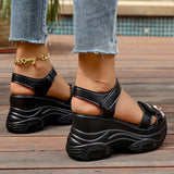 2026 Chunky Platform Sport Sandals Women Hook Loop Wedge Heel Summer Sandals Woman Comfy Non Slip Thick Sole Sandalias Mujer