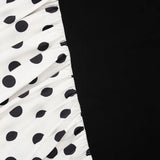 FDYOUI Elegant Bandage Polka Dot Patchwork Evening Dresses Women's 2026 Summer Off Shoulder High Slit Pleated Long Party Dress