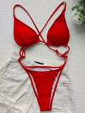 High Cut Out G String Female Swimwear One Piece Swimsuit Women Mini Micro Thong Monokini Bather Backless Bathing Suit Swim Wear
