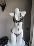 New Women's Underwear White Lace Adjustable Push Up Bra Embroidered Thong Exotic Set Sweet Lingerie Sexy Open G-string Outfits