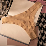 Ice Silk Leopard Women Panties Sexy G String Thong Seamless Underwear T Back Candy Color Girls Briefs Underpants Plus Size M-XXL