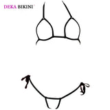 DEKA Women's Mini Micro Exotic Bikini Hot Sexy Bandage Bra + G-Strings Thong Open Crotch Erotic Lingerie Underwear Swimsuit Sets