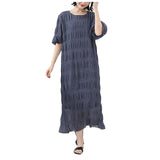 Long Dresses For Women Casual Summer Trendy Boho Style Pleated Cover Up Vestidos Daily Wear High Quality Elegant Maxi Dress