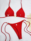 Triangle Thong Bikini 2026 Women Halter Swimsuit Solid Sexy Brazilian Swimwear Female Bathers Bathing Swimming Swim Suit Beach