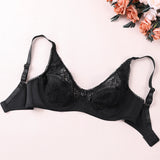 Sexy Womens Bras Ultra-Thin Perspective Deep V Lace Sheer Plus Size Bra Female Underwear Lingerie BH Tops D E F Cup