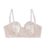 Elegant Minimiser Bralette Large Chest Rabbit Ear Lace Pure Comfort UK Fit Thin Support Non Padded Wirefree Bra Set S-XL AB 32