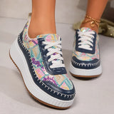 Punk Mixed Color Platform Sneakers for Women 2025 Fashion Thick Bottom Vulcanized Shoes Woman Cozy Non Slip Walking Shoes 43
