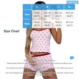 Women’s Kawaii 2 Piece Pajama Set Cherry Print Sleeveless Cami Top and Shorts Soft Sleepwear Loungewear Nightwear Outfit