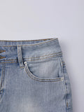 Women's Mini Jean Shorts with Pockets Low Rise Stretchy Denim Shorts Summer Sexy Casual Stylish Slim Fit Hot Short Pants