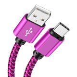 USB A to Type C Charging Cable 2A Fast Charger Nylon Data Cable 1M 2M 3M For Android Huawei Samsung TypeC Phone Charging Device