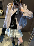 Sweet Korean Style Lace Loose Short Skirt White Tiered Ruffled Mini Skirt Elastic Waist Cute Casual Summer Skirt For Women EHAB