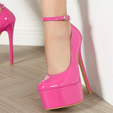 Street Style Buckle Strap Pumps Women Platform Sandals Sexy Stiletto Ultra High Heels Wedding Banquet Carnival Shoes