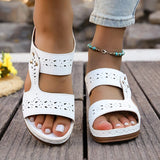 Plus Size 43 Summer High Heel Sandals Women Lightweight Hollow Out Thick Heeled Sandles Woman Outdoor Open Toe Casual Sandals