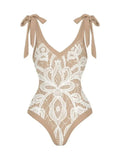 2026 String One Piece Swimsuit & Vent Skirt Padded Sexy Swimwear Women Bathing Suit Female Swimming Summer Beachwear Bodysuit