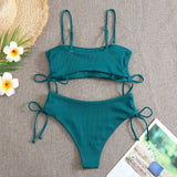Sexy Bandeau Bikinis 2025 Women Brazilian Swimwear Female Swimsuit Two Pieces Bikini Set Bather Bathing Suits Girls Beach Wear