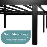 Hoomich Canopy Bed Frame Four Poster Metal Crossbar Easy Assembly