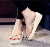 Women Platform Flip Flops Big Size 42 Summer Wedges Shoes Soft EVA Female Indoor Street Slippers  Ladies Leisure Beach Slides