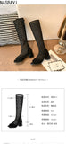 2026 New Spring Summer Sandals Boots Female Sexy Knee Cool Boots Women Gladiator Mesh Round Toe Zipper Shoes Rome Big Size 43