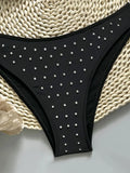 Luxury Black Diamond Bikini Set 2026 Women Halter Push Up Bra High Waist Swimsuit Beach Bathing Suit Holiday Swimwear Large Size