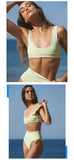 2026 Sexy Sports Bikini Women Push Up Swimwear Swimsuit High Waist Patchwork Solid Bikinis Set Bathing Suit Beach Bikini Female