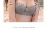 MOYISU French Romance Breathable and Comfortable Breathable Sexy Lace Not Empty Cup Bra Set Pure Desire Girl Super Beautiful