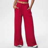 Women's Seamless Yoga Pants Sports Fitness Gym High Waist Hip Lifting Training Straight Leg Pants Running Workout Pants