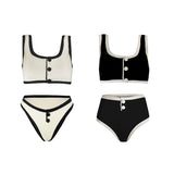 2024 Black White Retro One Piece Swimsuit Women Bow Tie Swimwear and Skirt Sexy Push Up Bathing Suit Monokini Beachwear Bodysuit