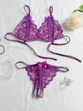V-Neck Lace Floral Fashion Design Lingerie Set, Couple Date, Halloween, Christmas, Valentine's Day, Girlfriend Gift