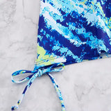 2026 Printed Tankini Set Two Pieces Swimsuit Women Drawstring Swimwear Female & Long knee Shorts Bathing Swimming Swim Suit