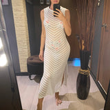 Hollow Out Sleeveless Crochet Knitted Tunic Beach Cover Up Cover-ups Mini Beach Dress Beach Wear Beachwear Female Women V6745